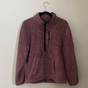 Cozy Pink Sherpa Pullover